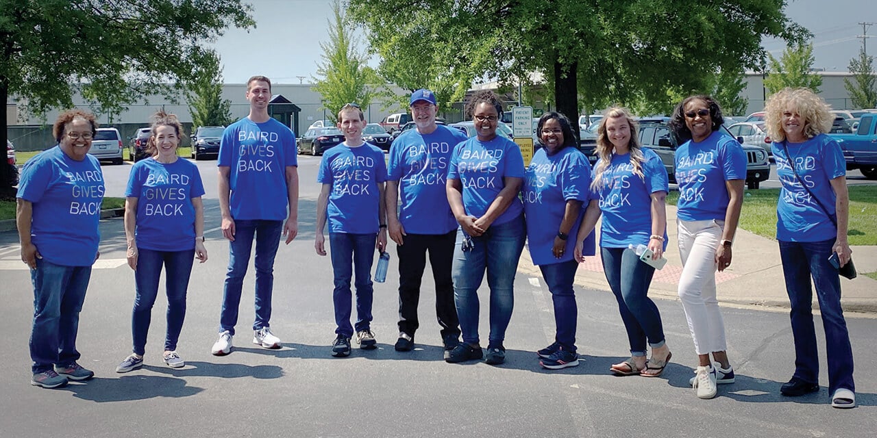 Baird Trust Associates volunteering at Home of the Innocents